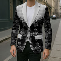 Black Hawaii Paniolo Quilt Motif Blazer LT05 - Polynesian Pride