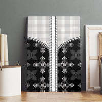 Black Hawaii Paniolo Quilt Motif Canvas Wall Art LT05 - Polynesian Pride