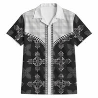 Black Hawaii Paniolo Quilt Motif Hawaiian Shirt LT05 Black - Polynesian Pride