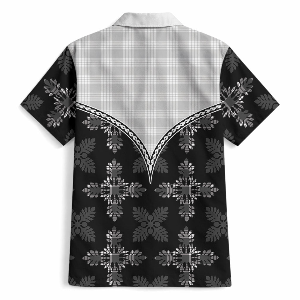 Black Hawaii Paniolo Quilt Motif Hawaiian Shirt LT05 - Polynesian Pride