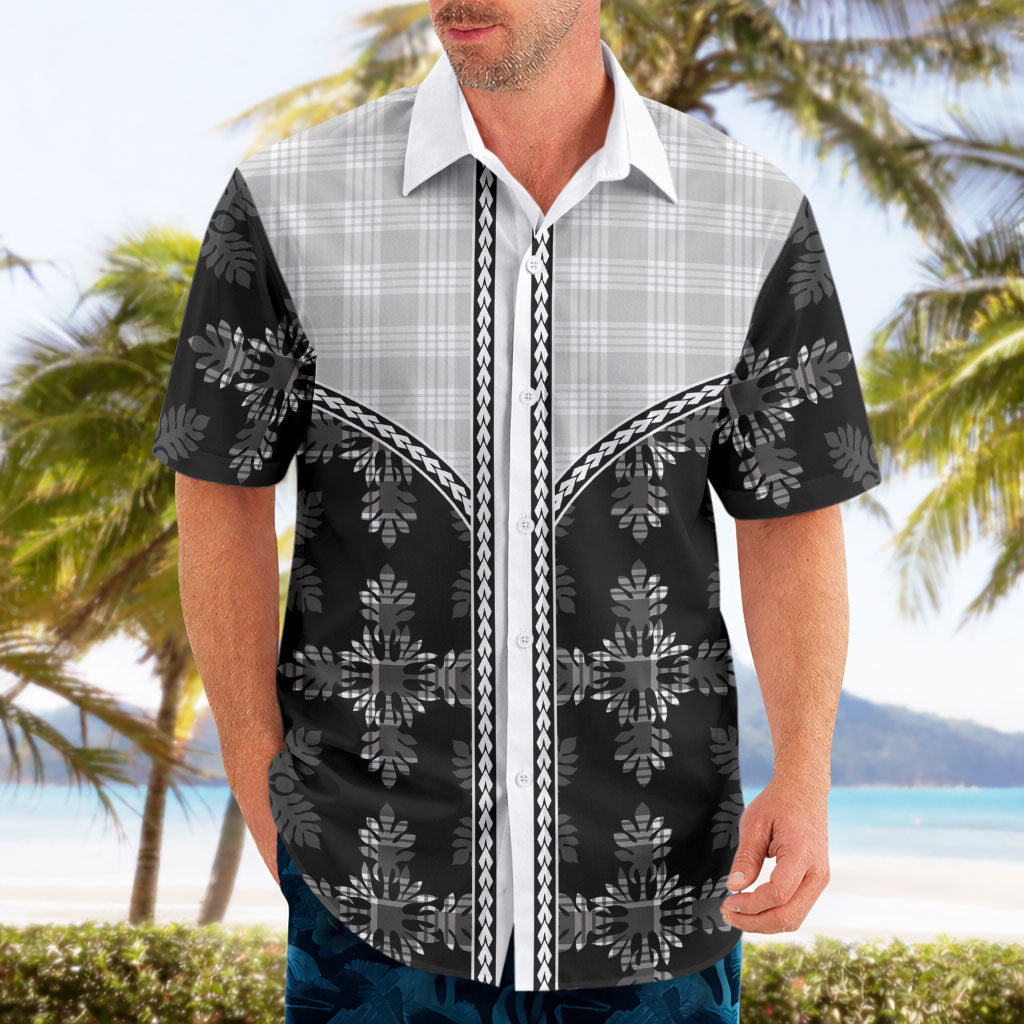 Black Hawaii Paniolo Quilt Motif Hawaiian Shirt LT05 - Polynesian Pride