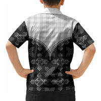 Black Hawaii Paniolo Quilt Motif Hawaiian Shirt LT05 - Polynesian Pride