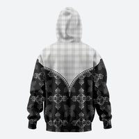 Black Hawaii Paniolo Quilt Motif Hoodie LT05 - Polynesian Pride