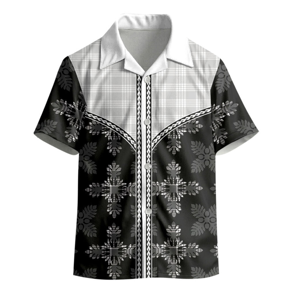 Black Hawaii Paniolo Quilt Motif Kid Hawaiian Shirt LT05 - Polynesian Pride
