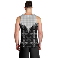 Black Hawaii Paniolo Quilt Motif Men Tank Top LT05 - Polynesian Pride
