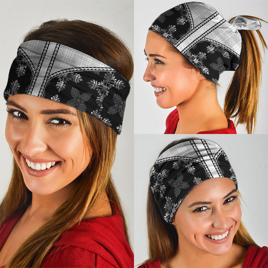 Black Hawaii Paniolo Quilt Motif Neck Gaiter LT05 - Polynesian Pride