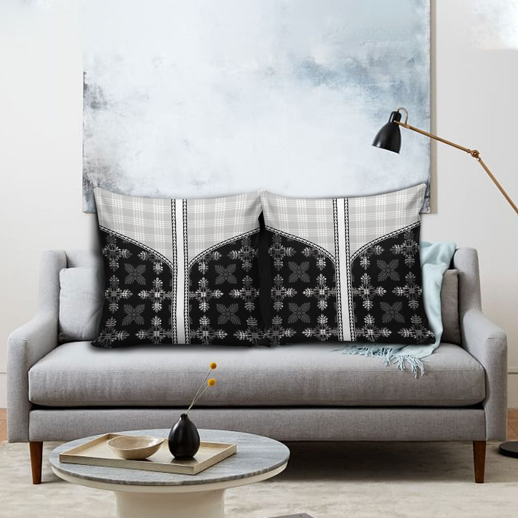 Black Hawaii Paniolo Quilt Motif Pillow Cover LT05 - Polynesian Pride