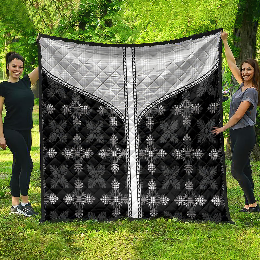Black Hawaii Paniolo Quilt Motif Quilt LT05 - Polynesian Pride