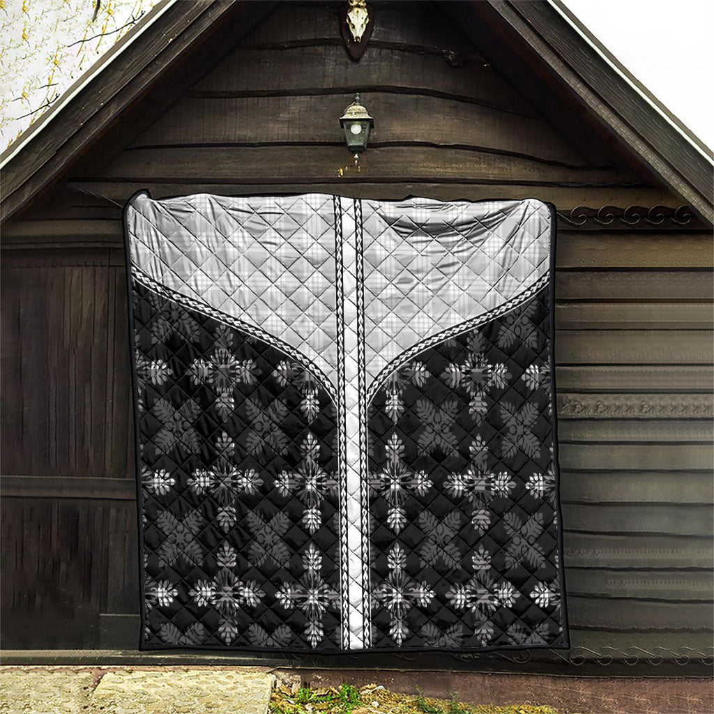 Black Hawaii Paniolo Quilt Motif Quilt LT05 - Polynesian Pride
