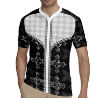 Black Hawaii Paniolo Quilt Motif Rugby Jersey LT05 - Polynesian Pride