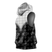 Black Hawaii Paniolo Quilt Motif Sleeveless Hoodie LT05 - Polynesian Pride