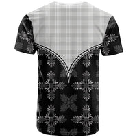 Black Hawaii Paniolo Quilt Motif T Shirt LT05 - Polynesian Pride