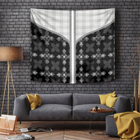 Black Hawaii Paniolo Quilt Motif Tapestry LT05 Black - Polynesian Pride