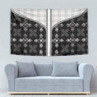 Black Hawaii Paniolo Quilt Motif Tapestry LT05 - Polynesian Pride