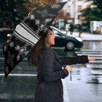 Black Hawaii Paniolo Quilt Motif Umbrella LT05 - Polynesian Pride