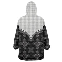 Black Hawaii Paniolo Quilt Motif Wearable Blanket Hoodie LT05 - Polynesian Pride