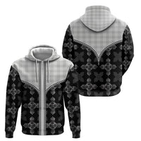 Black Hawaii Paniolo Quilt Motif Zip Hoodie LT05 - Polynesian Pride