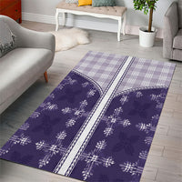 Purple Hawaii Paniolo Quilt Motif Area Rug LT05 - Polynesian Pride