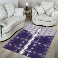 Purple Hawaii Paniolo Quilt Motif Area Rug LT05 - Polynesian Pride
