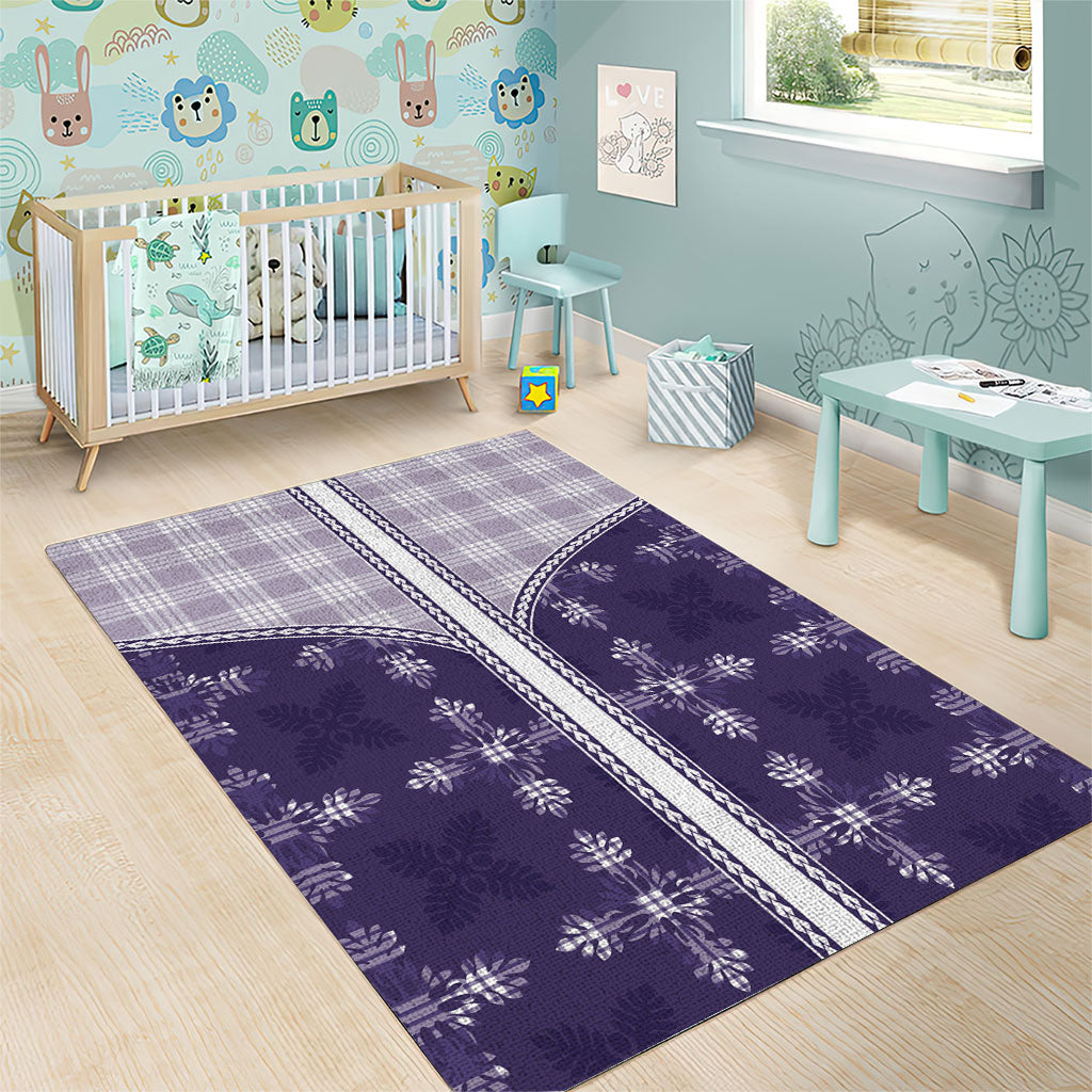 Purple Hawaii Paniolo Quilt Motif Area Rug LT05 - Polynesian Pride