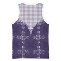 Purple Hawaii Paniolo Quilt Motif Basketball Jersey LT05 - Polynesian Pride
