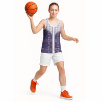 Purple Hawaii Paniolo Quilt Motif Basketball Jersey LT05 - Polynesian Pride