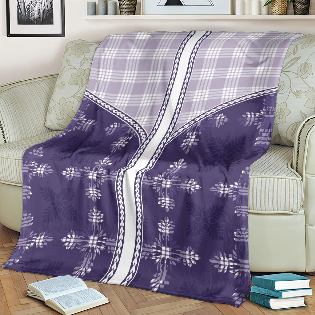 Purple Hawaii Paniolo Quilt Motif Blanket LT05 - Polynesian Pride