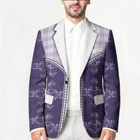 Purple Hawaii Paniolo Quilt Motif Blazer LT05 - Polynesian Pride