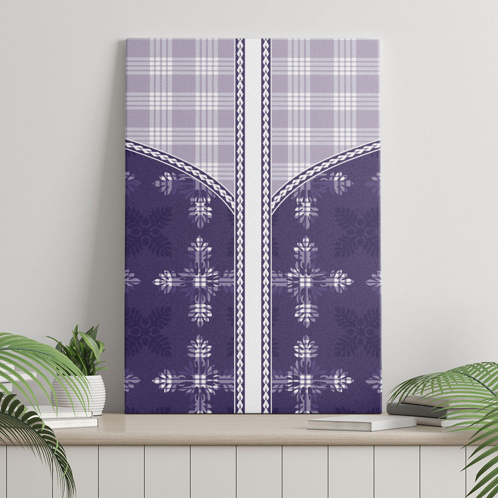 Purple Hawaii Paniolo Quilt Motif Canvas Wall Art LT05 - Polynesian Pride