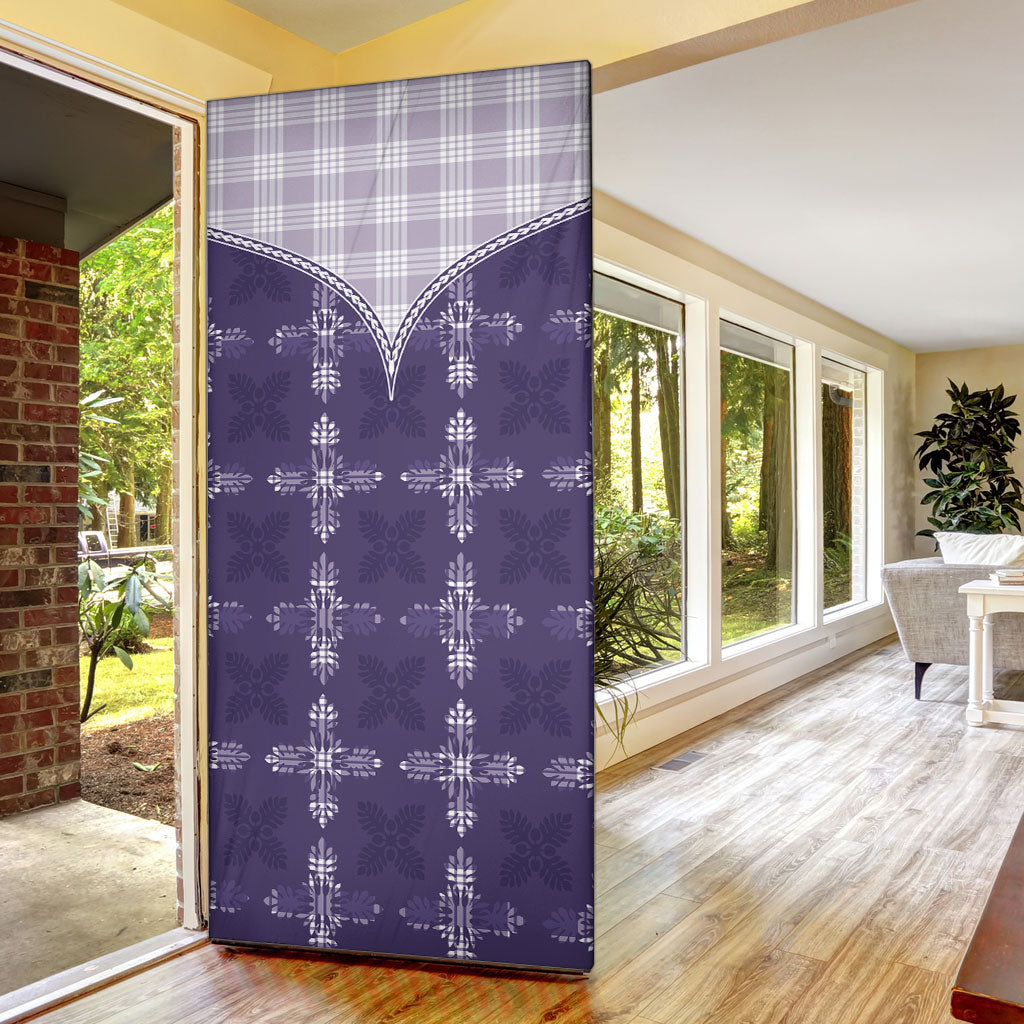 Purple Hawaii Paniolo Quilt Motif Door Cover LT05 - Polynesian Pride