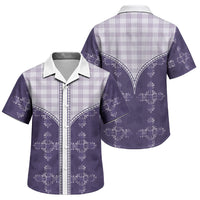 Purple Hawaii Paniolo Quilt Motif Family Matching Summer Maxi Dress and Hawaiian Shirt LT05 Son's Shirt Purple - Polynesian Pride