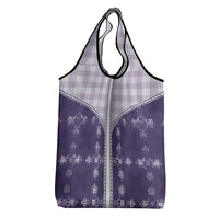 Purple Hawaii Paniolo Quilt Motif Grocery Bag LT05 - Polynesian Pride