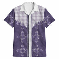 Purple Hawaii Paniolo Quilt Motif Hawaiian Shirt LT05 Purple - Polynesian Pride