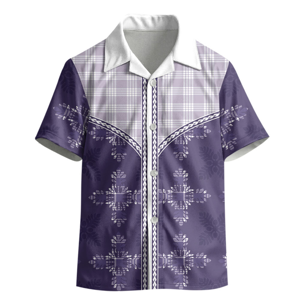 Purple Hawaii Paniolo Quilt Motif Kid Hawaiian Shirt LT05 - Polynesian Pride