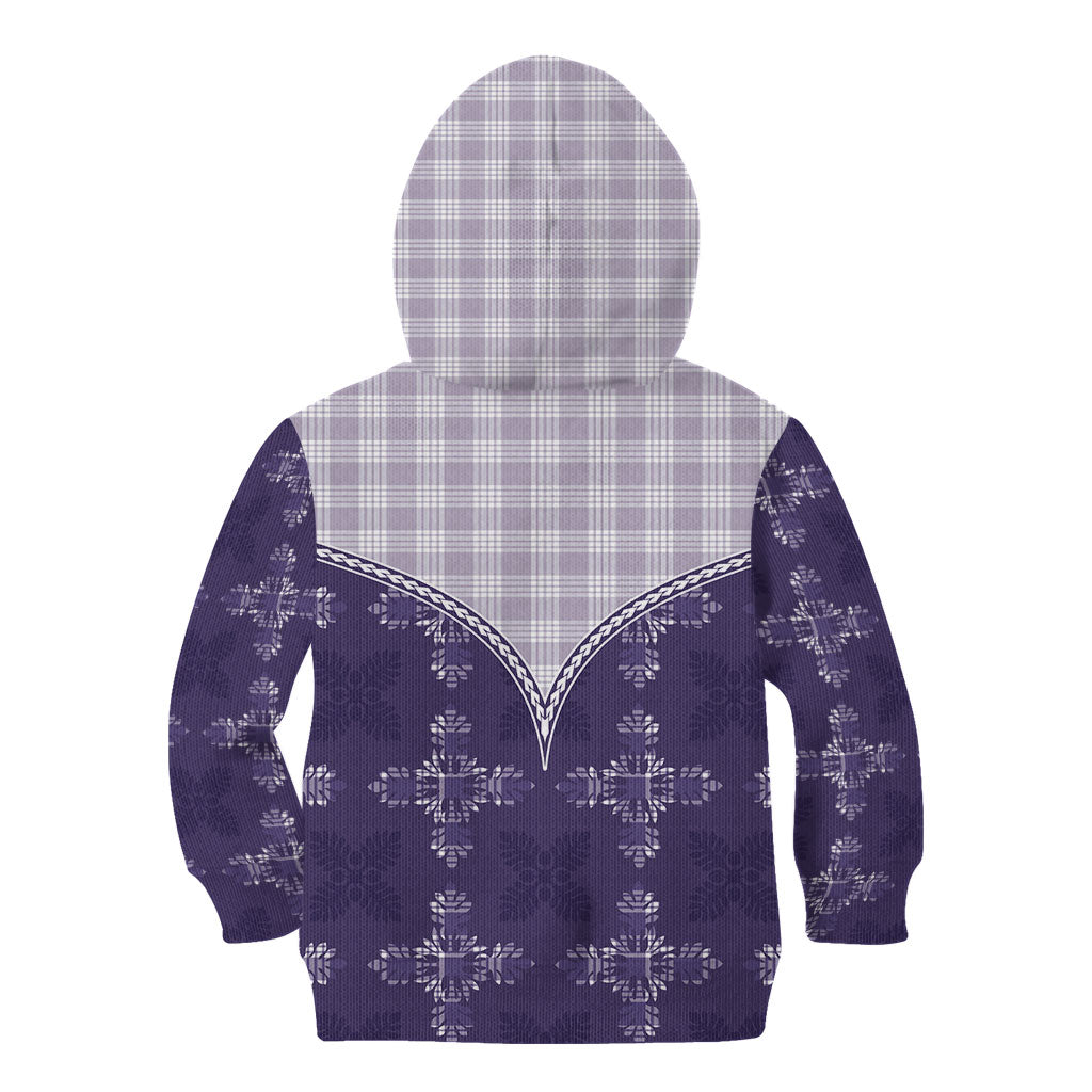 Purple Hawaii Paniolo Quilt Motif Kid Hoodie LT05 - Polynesian Pride