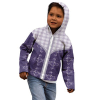 Purple Hawaii Paniolo Quilt Motif Kid Hoodie LT05 - Polynesian Pride