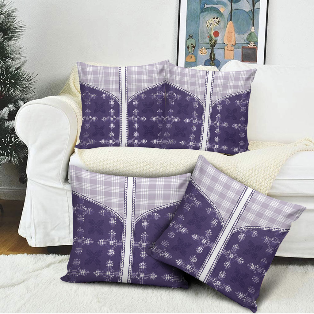 Purple Hawaii Paniolo Quilt Motif Pillow Cover LT05 - Polynesian Pride