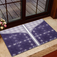 Purple Hawaii Paniolo Quilt Motif Rubber Doormat LT05 - Polynesian Pride