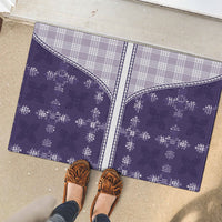 Purple Hawaii Paniolo Quilt Motif Rubber Doormat LT05 - Polynesian Pride