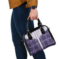 Purple Hawaii Paniolo Quilt Motif Shoulder Handbag LT05 - Polynesian Pride