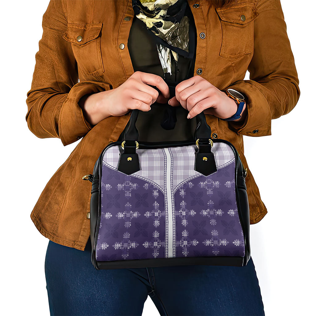 Purple Hawaii Paniolo Quilt Motif Shoulder Handbag LT05 - Polynesian Pride