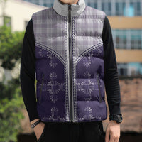 Purple Hawaii Paniolo Quilt Motif Sleeveless Puffer Jacket LT05 - Polynesian Pride
