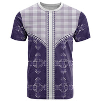 Purple Hawaii Paniolo Quilt Motif T Shirt LT05 Purple - Polynesian Pride