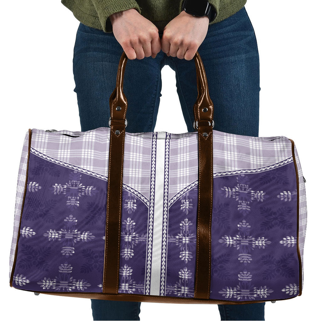 Purple Hawaii Paniolo Quilt Motif Travel Bag LT05 Purple - Polynesian Pride