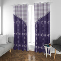 Purple Hawaii Paniolo Quilt Motif Window Curtain LT05 With Grommets Purple - Polynesian Pride