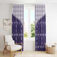 Purple Hawaii Paniolo Quilt Motif Window Curtain LT05 - Polynesian Pride