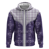 Purple Hawaii Paniolo Quilt Motif Zip Hoodie LT05 Zip Hoodie Purple - Polynesian Pride
