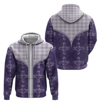 Purple Hawaii Paniolo Quilt Motif Zip Hoodie LT05 - Polynesian Pride