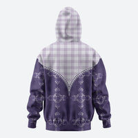 Purple Hawaii Paniolo Quilt Motif Zip Hoodie LT05 - Polynesian Pride
