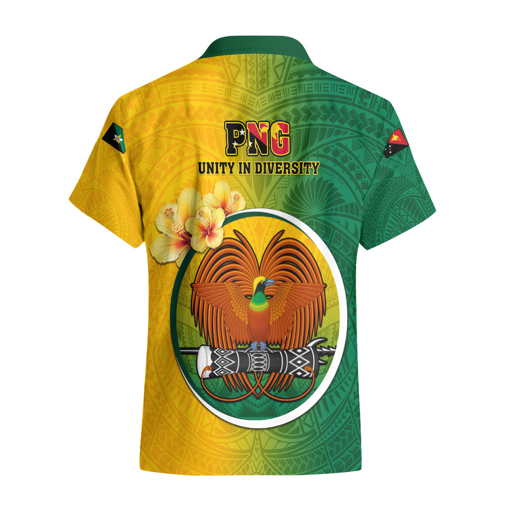 Papua New Guinea Enga Province Hawaiian Shirt Mix Coat Of Arms Polynesian Pattern LT05 - Polynesian Pride